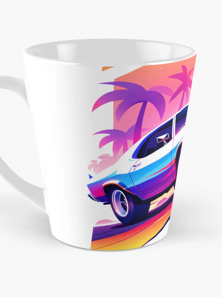 Thumbnail 3 of 4, Coffee Mug, Chasing Sunsets - Retro Beach Ride designed and sold by CookedPixels.