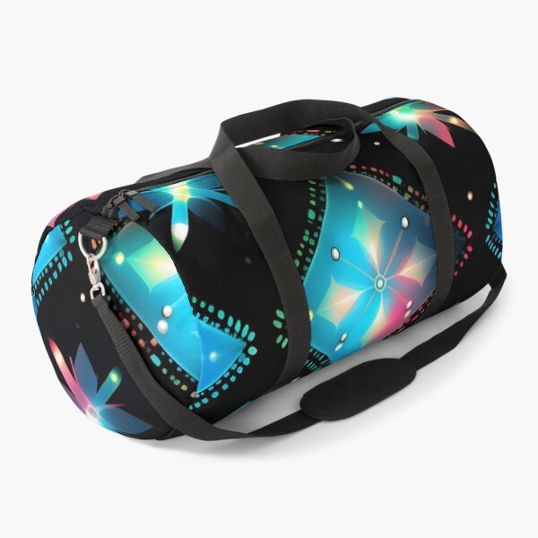 Item preview, Pattern of colorful, fluorescent, bioluminescent diamonds designed and sold by AI-Only Creations.