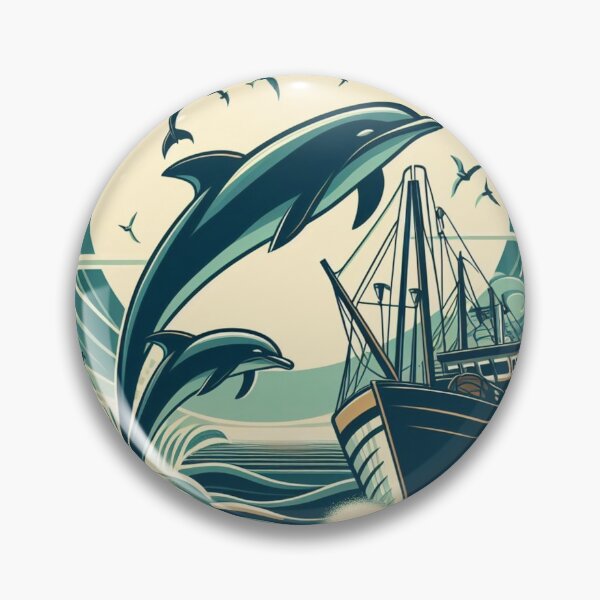 Item preview, Dolphins leaping over boats designed and sold by scollins5.