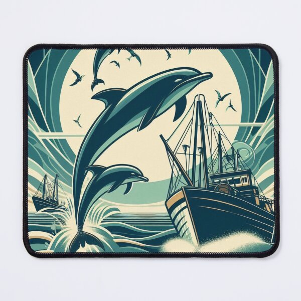 Item preview, Dolphins leaping over boats designed and sold by scollins5.