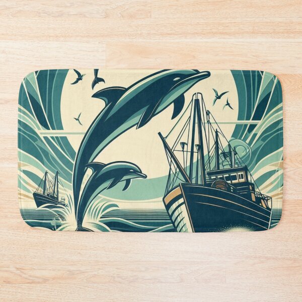 Item preview, Dolphins leaping over boats designed and sold by scollins5.