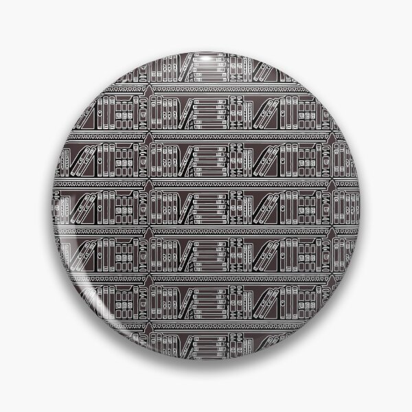 Item preview, Library Luminary : Book Shelves Pattern on Dark Brown Background designed and sold by IraNiva.