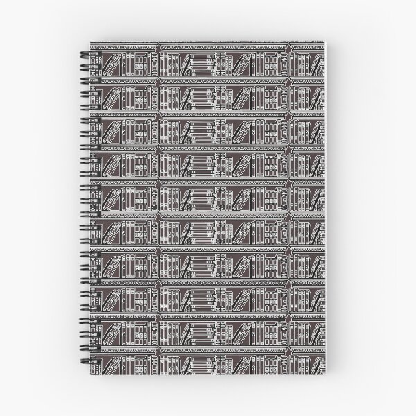 Item preview, Library Luminary : Book Shelves Pattern on Dark Brown Background designed and sold by IraNiva.