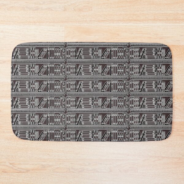 Item preview, Library Luminary : Book Shelves Pattern on Dark Brown Background designed and sold by IraNiva.