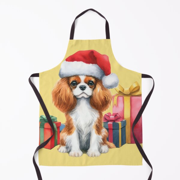 Item preview, Cavalier King Charles Spaniel with Christmas Gifts designed and sold by barksandsqueaks.