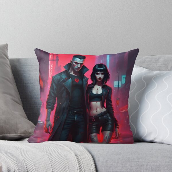 Item preview, Vampire couple in a cyberpunk style designed and sold by GothicRubette.