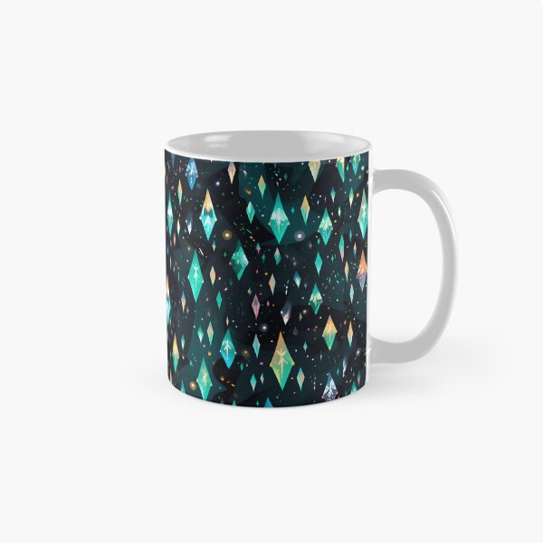 Item preview, Pattern of colorful, fluorescent, bioluminescent diamonds designed and sold by AI-Only Creations.