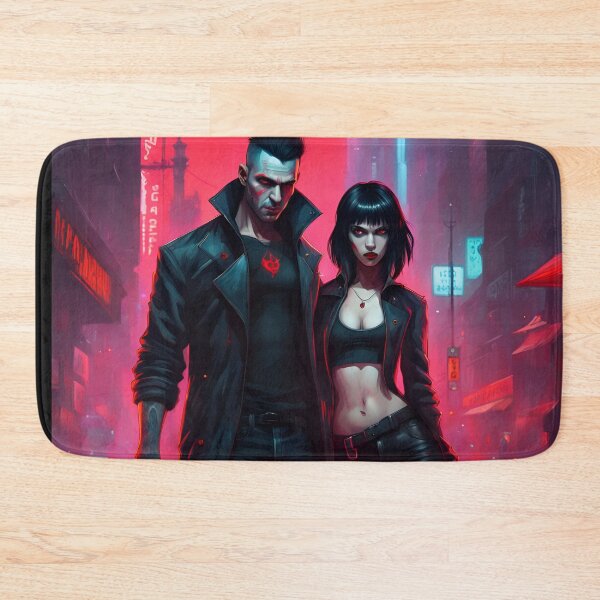 Item preview, Vampire couple in a cyberpunk style designed and sold by GothicRubette.