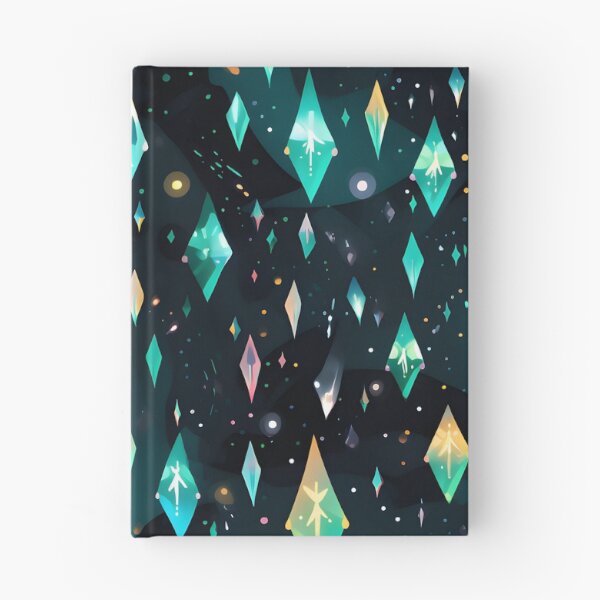 Item preview, Pattern of colorful, fluorescent, bioluminescent diamonds designed and sold by AI-Only Creations.