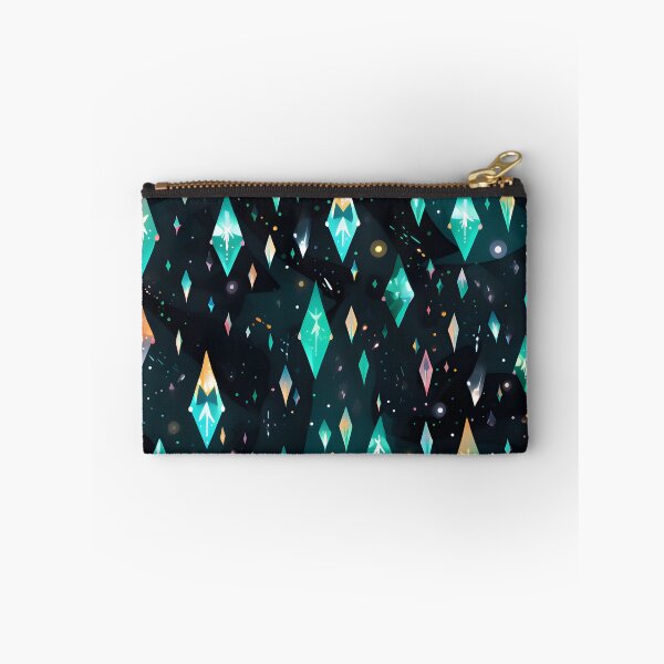 Item preview, Pattern of colorful, fluorescent, bioluminescent diamonds designed and sold by AI-Only Creations.