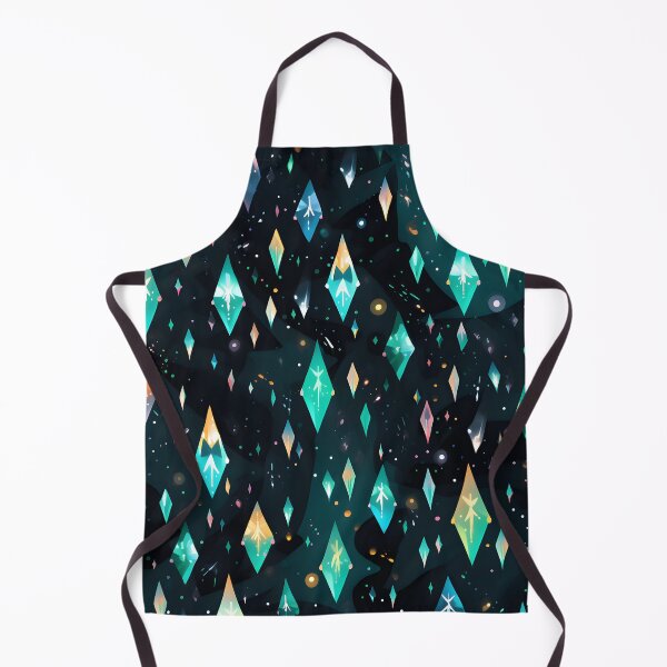 Item preview, Pattern of colorful, fluorescent, bioluminescent diamonds designed and sold by AI-Only Creations.