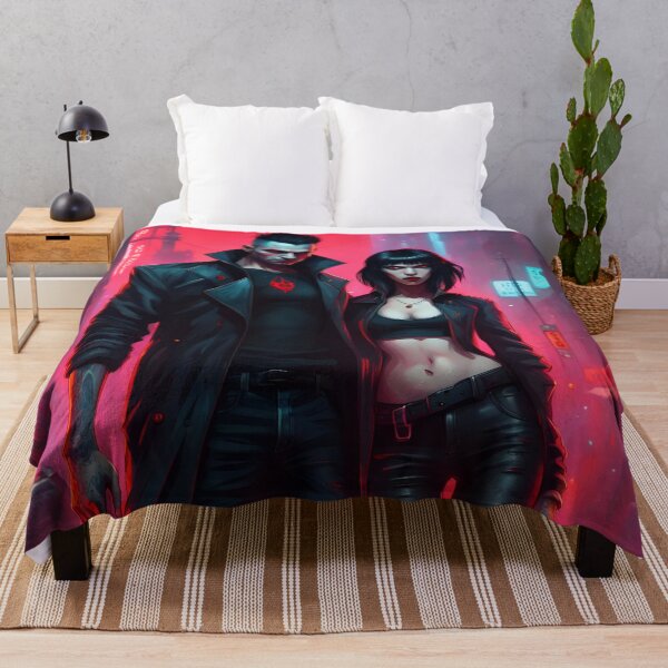 Item preview, Vampire couple in a cyberpunk style designed and sold by GothicRubette.