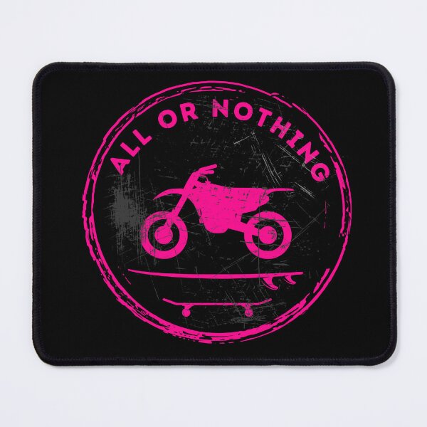Item preview, All Or Nothing Motorcycle Skateboard Surf (Pink) designed and sold by tommysnider.