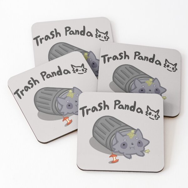 Item preview, Fat raccoon in a garbage can-text3 designed and sold by FlowMinnow.