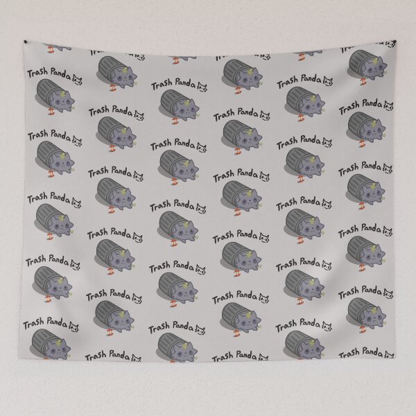 Item preview, Fat raccoon in a garbage can-text3 designed and sold by FlowMinnow.