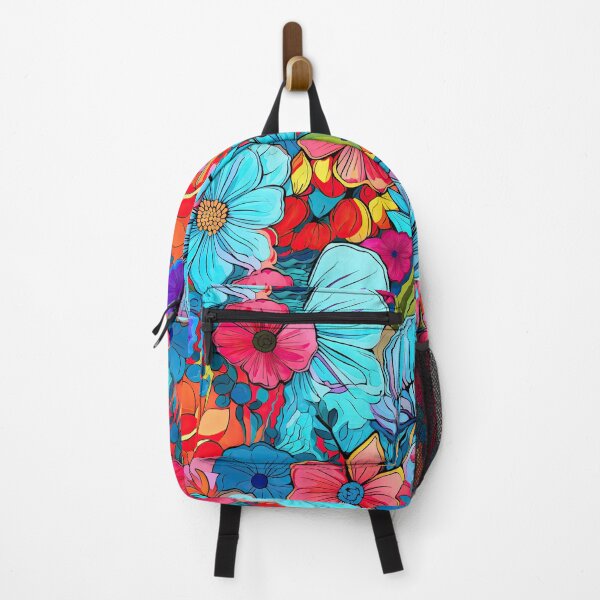 Item preview, Colorul flower pattern in shades of blue and turqoise designed and sold by robrad.