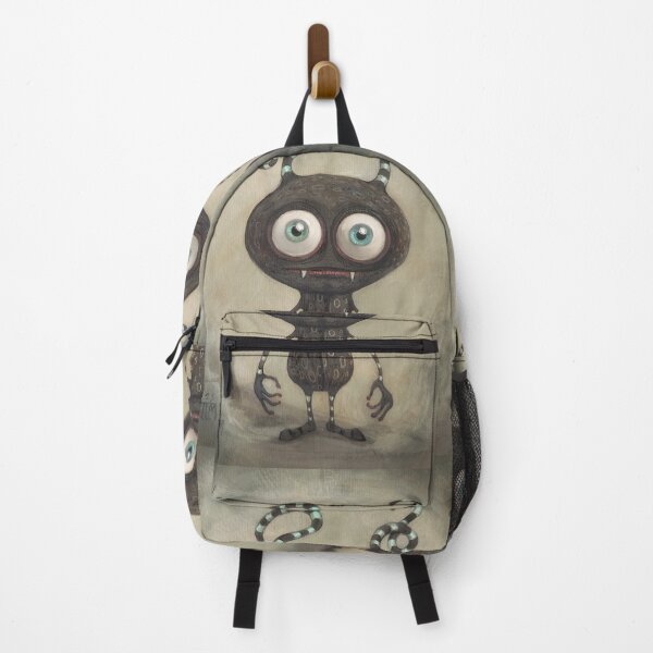 Item preview, cute monster with horns and fangs designed and sold by HaggisVitae.