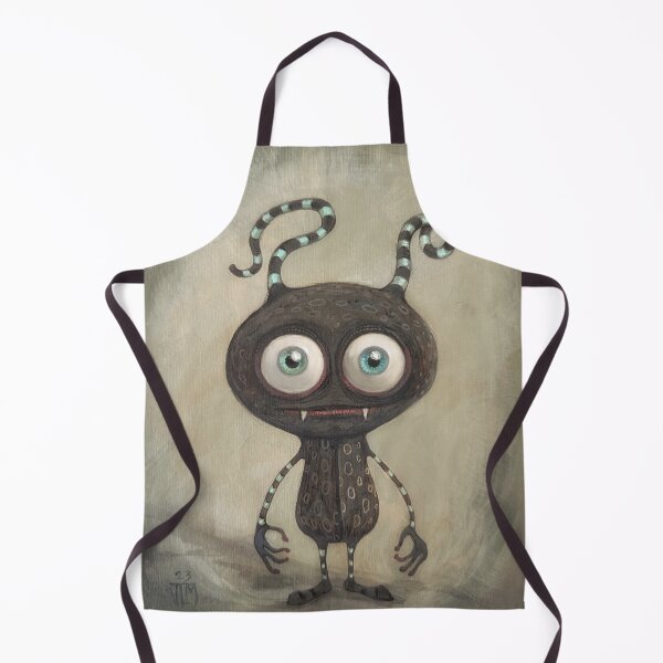 Item preview, cute monster with horns and fangs designed and sold by HaggisVitae.