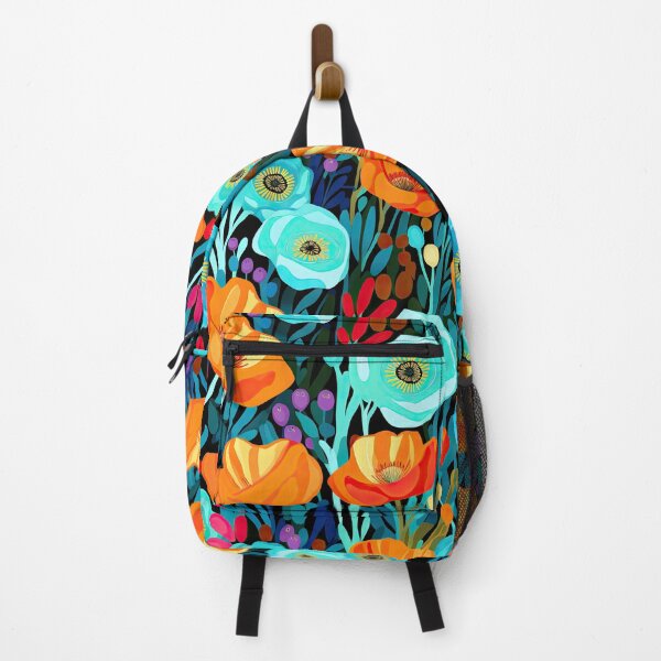 Item preview, Colorul flower pattern in shades of blue and turqoise designed and sold by robrad.