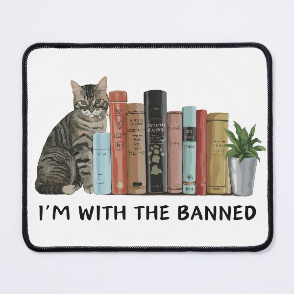 Item preview, I'm with The Banned Books | Banned Books Cat Lover designed and sold by Sofia Rose Design ⭐️⭐️⭐️⭐️⭐️.