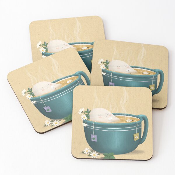 Item preview, Cute ghost taking a relaxing tea bath designed and sold by ZeinalArt.