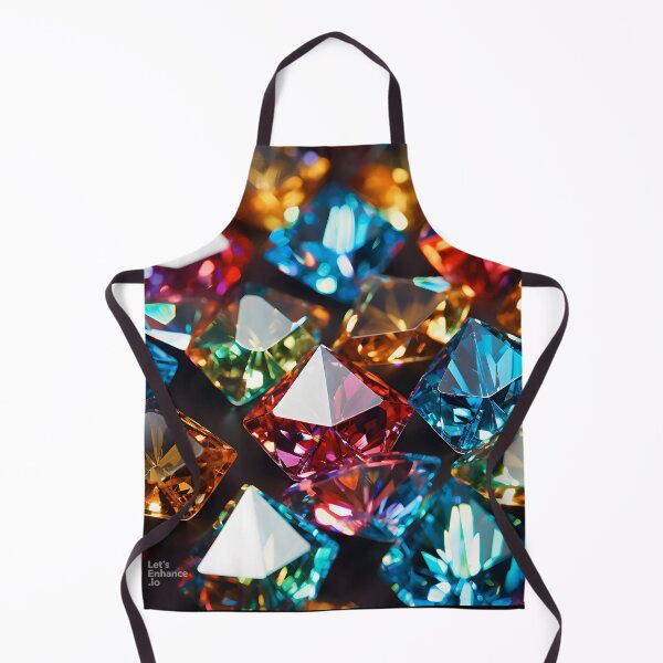 Item preview, Pattern of colorful, fluorescent, bioluminescent diamonds designed and sold by AI-Only Creations.