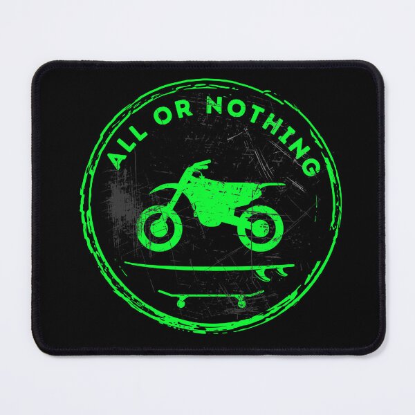 Item preview, All Or Nothing Motorcycle Skateboard Surf (Green) designed and sold by tommysnider.