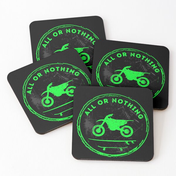 Item preview, All Or Nothing Motorcycle Skateboard Surf (Green) designed and sold by tommysnider.