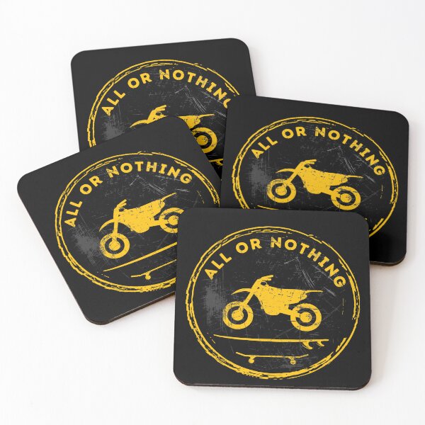 Item preview, All Or Nothing Motorcycle Skateboard Surf (Yellow) designed and sold by tommysnider.