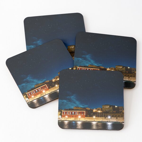Item preview, Old harbour Chania Crete at night with stars!! designed and sold by Tasos Karamalakis.