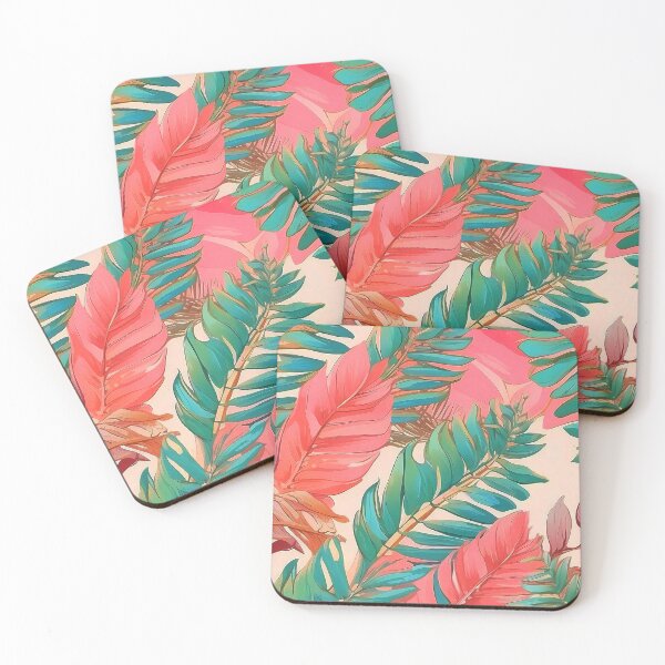 Item preview, Jungle Heaven - Beautiful Watercolor Pastel Tropical Fern Leaves Pattern  designed and sold by SassyArtistry.