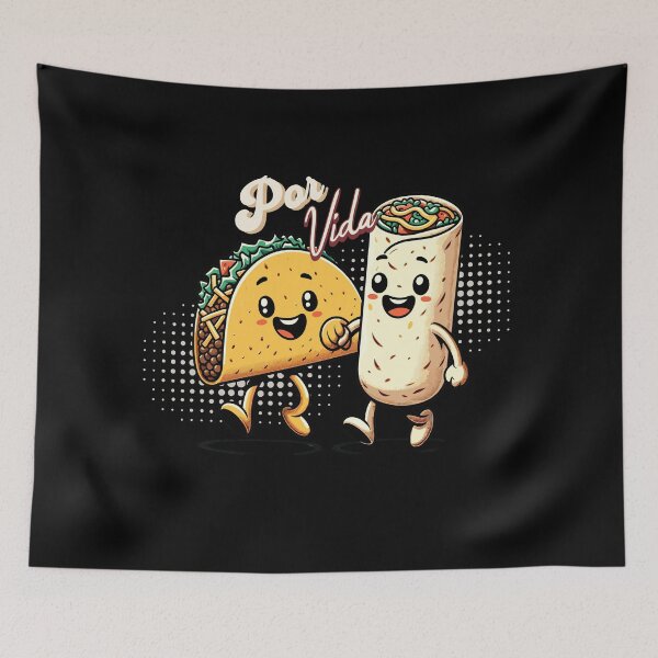 Item preview, Taco & Burrito, BFFs Por Vida | Chicano Art designed and sold by jtDigital + StrangeFolk.