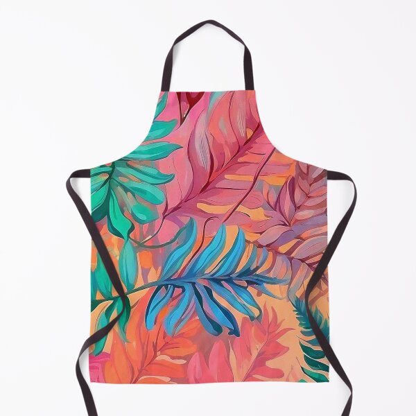 Item preview, Rainbow Jungle - Watercolor Pastel Tropical Fern Leaves Pattern  designed and sold by SassyArtistry.