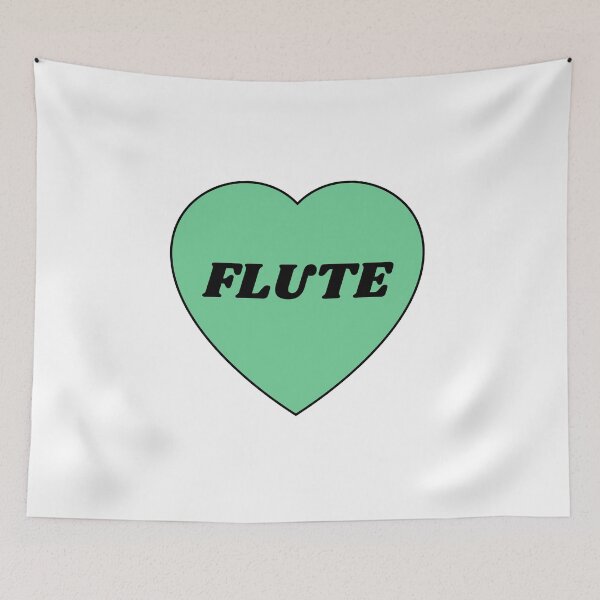 Item preview, I heart flute - I love my flute - flute player musician - flute girl designed and sold by Inspirationmotivation.
