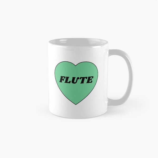 Item preview, I heart flute - I love my flute - flute player musician - flute girl designed and sold by Inspirationmotivation.