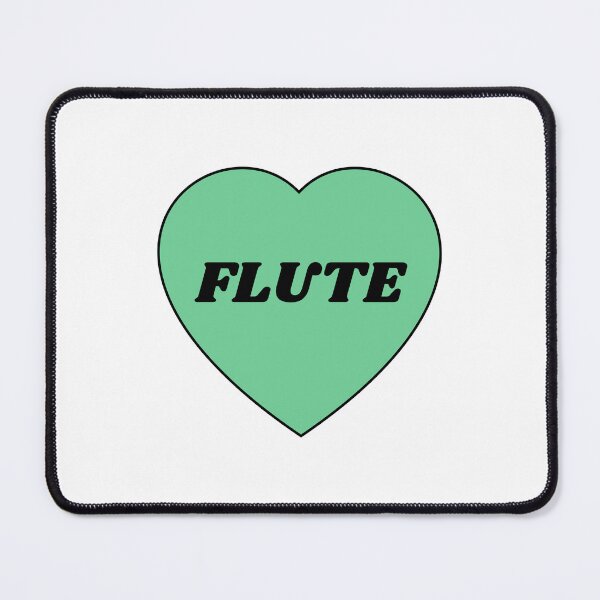 Item preview, I heart flute - I love my flute - flute player musician - flute girl designed and sold by Inspirationmotivation.