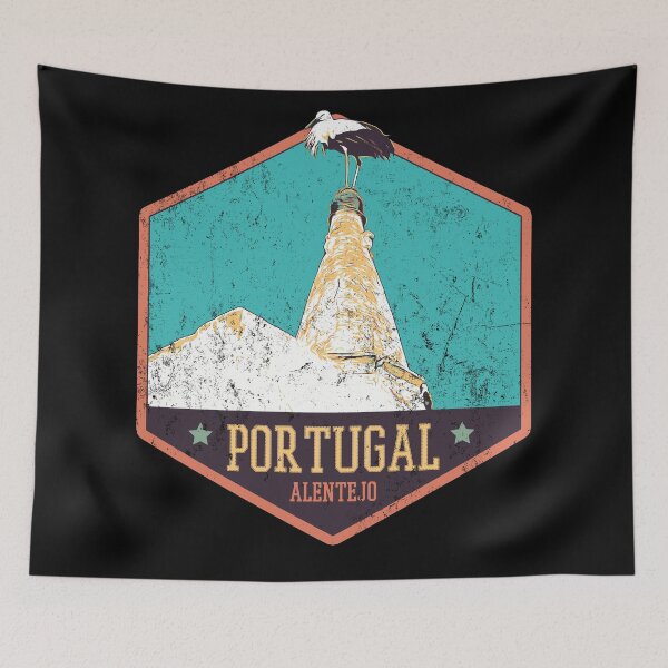 Item preview, Stork in Alentejo Illustration - Portugal Art Print designed and sold by Lemomo-artworks.