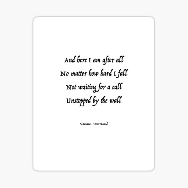 Item preview, Next Round - Lyric Art - II  designed and sold by Sara Fuga.