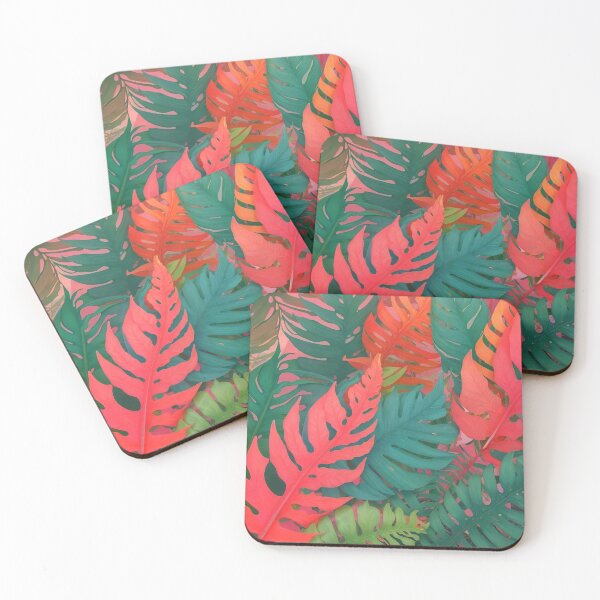 Item preview, Rainbow Jungle - Bright Vibrant Tropical Fern Leaves Pattern  designed and sold by SassyArtistry.