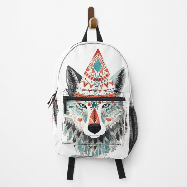 Item preview, Folk Art Christmas Wolf designed and sold by TukiiDesign.