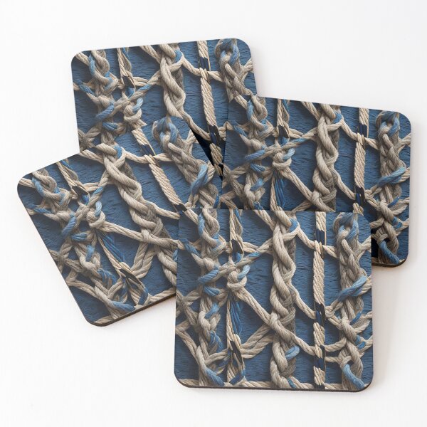 Item preview, 3d sailor knots in rustic ropes imitation texture beach style designed and sold by Carlos Gudino.