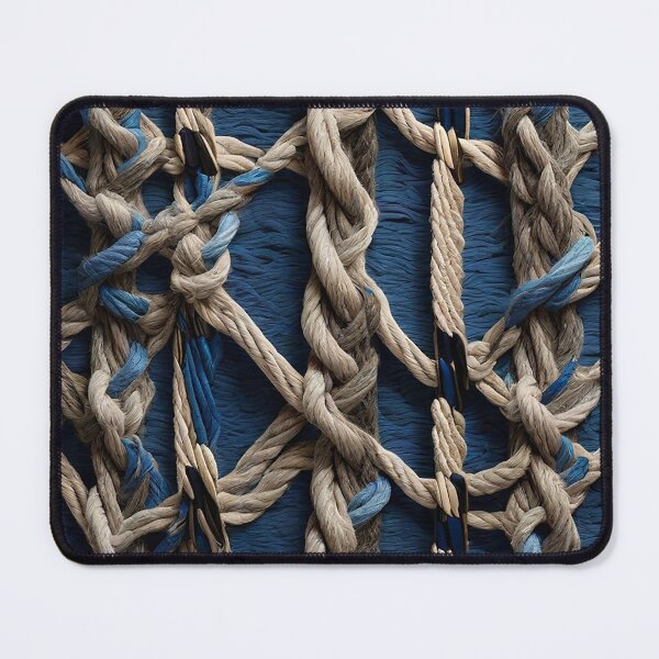 Item preview, 3d sailor knots in rustic ropes imitation texture beach style designed and sold by Carlos Gudino.