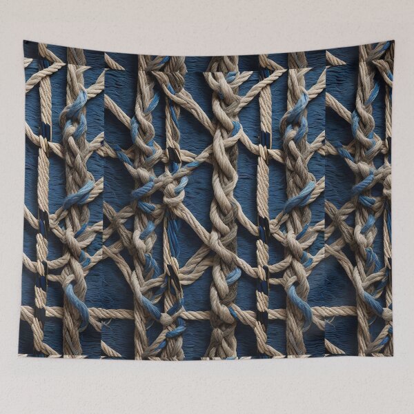 Item preview, 3d sailor knots in rustic ropes imitation texture beach style designed and sold by Carlos Gudino.