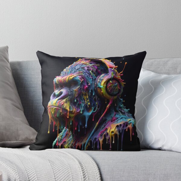 Item preview, Headphone Gorilla Splatter Portrait designed and sold by fatbanana.