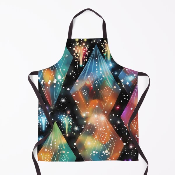Item preview, Pattern of colorful, fluorescent, bioluminescent diamonds designed and sold by AI-Only Creations.