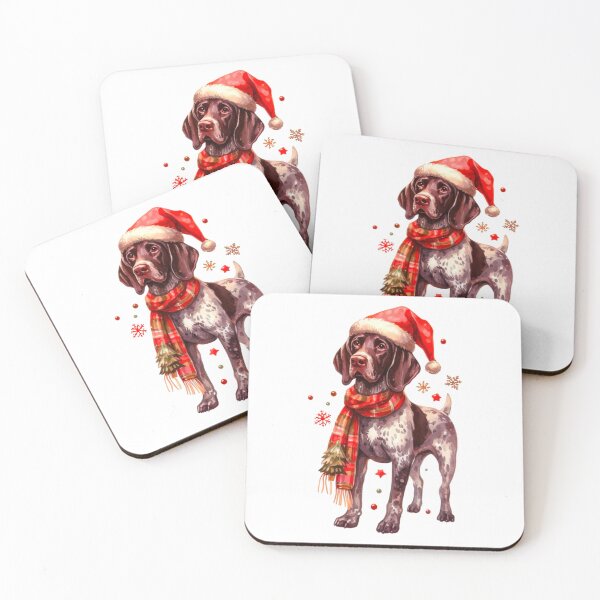 Item preview, German Shorthaired Pointer Dressed for Christmas - GSP Christmas Painting designed and sold by Star-Fragment.