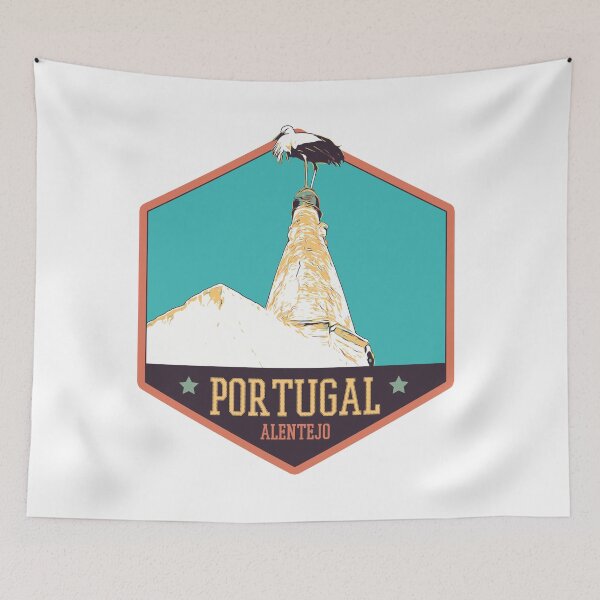 Item preview, Stork in Alentejo Illustration - Portugal Art Print designed and sold by Lemomo-artworks.