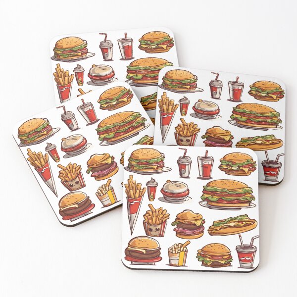 Item preview, Comida rápida de dibujos animados designed and sold by AzDrop.