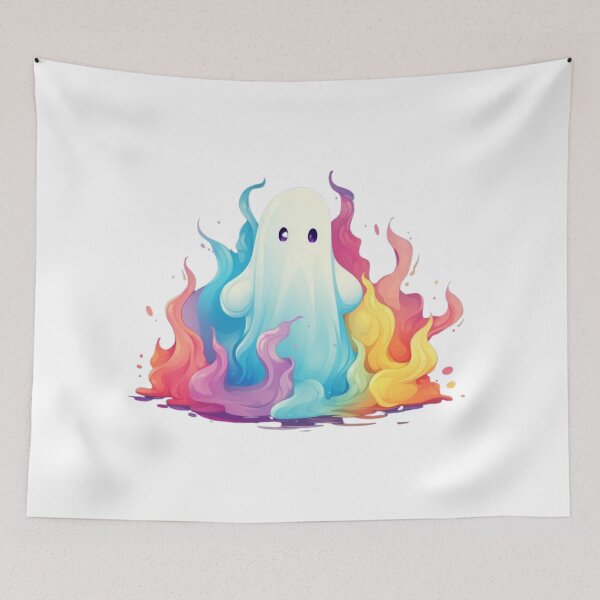 Item preview, Rainbow Fire Ghost designed and sold by Tinafrogger1017.
