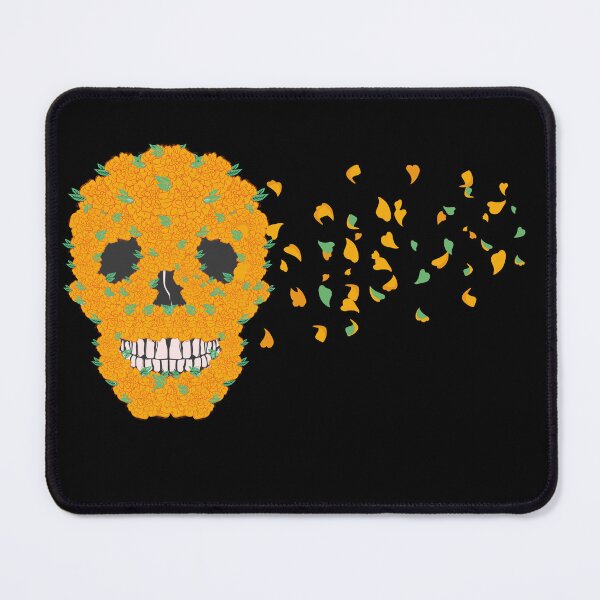 Item preview, Cempasuchil flower skull. designed and sold by angieleeart.